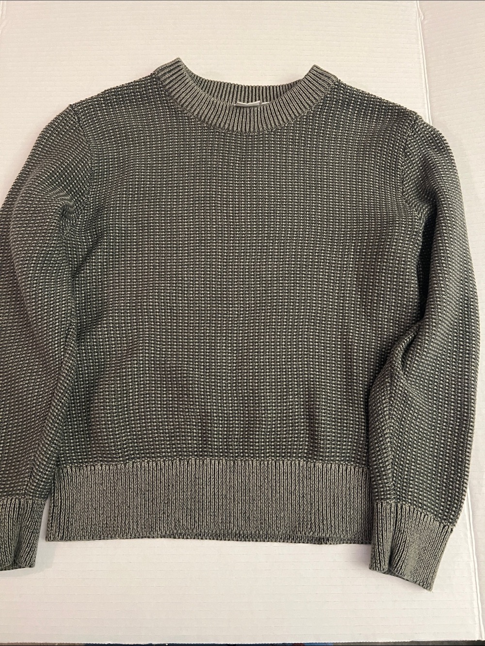 GAP Olive Tweed Relaxed Shaker Sweater